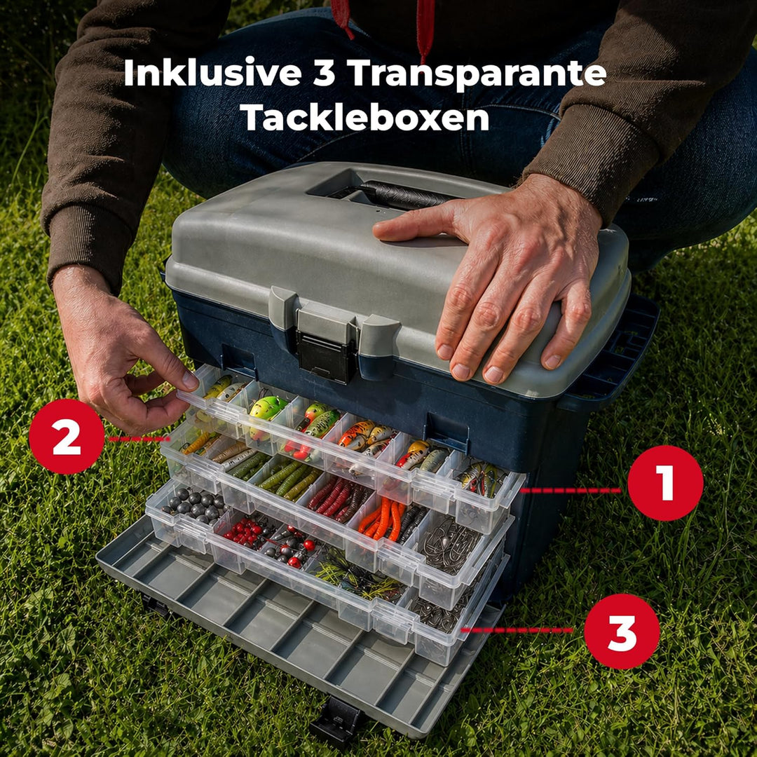 Ultimate XL Storage Box inkl. 3 Tackleboxen | Angelkoffer