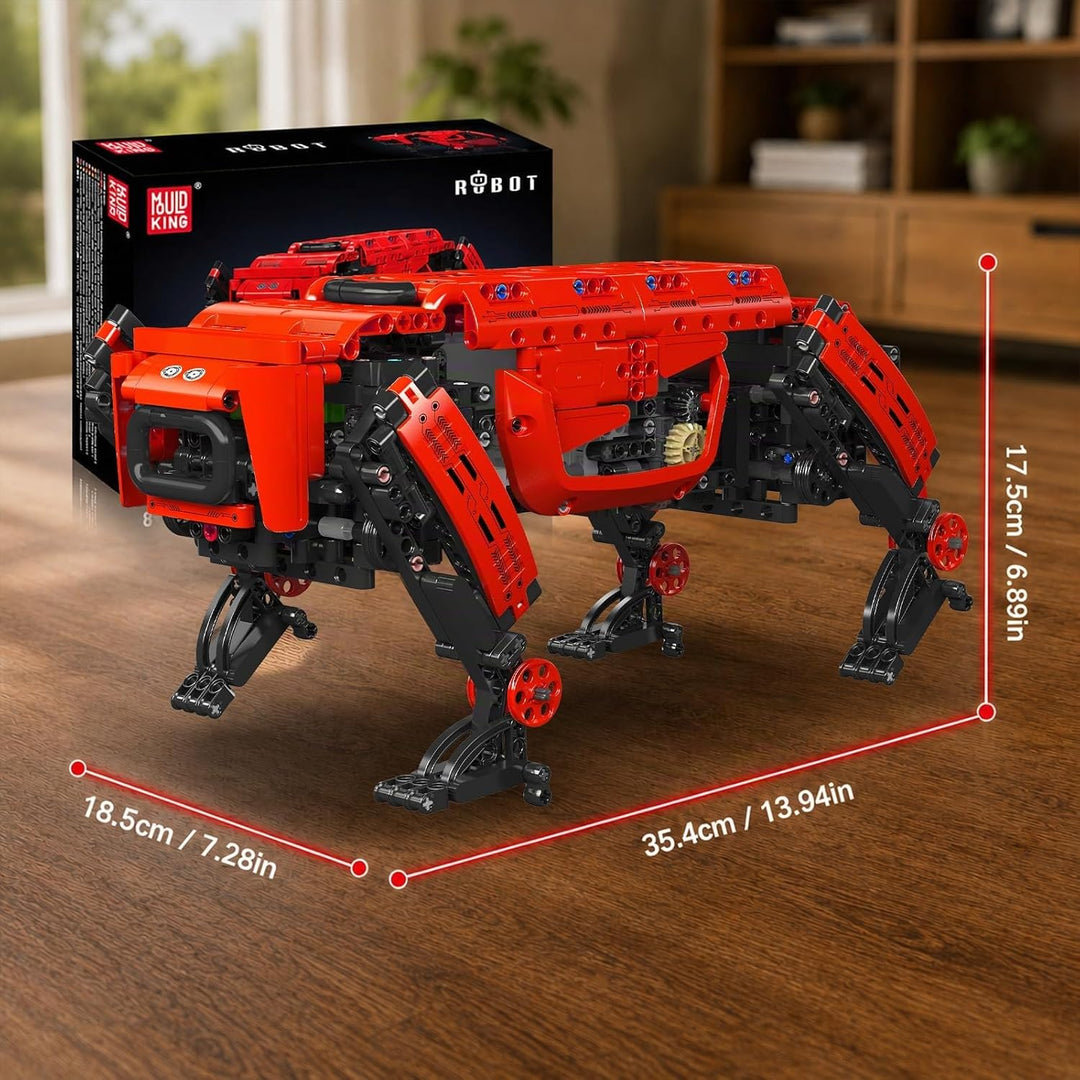 Mould King 15067 Technik Mechanischer Hund Bausteine Modell, APP Fernbedienung Roboter Hundespielzeu