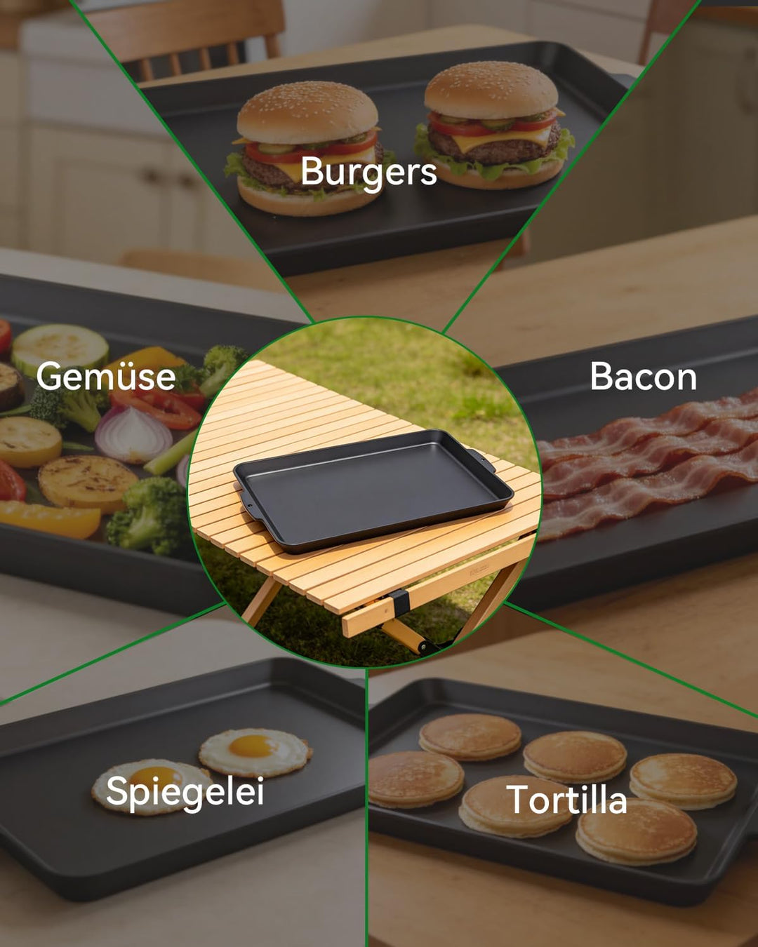 WELL GRILL Platte Ersatzteile Teppanyaki Grillplatte 49x29cm 49x29cm für Herd, 49x29cm für Herd