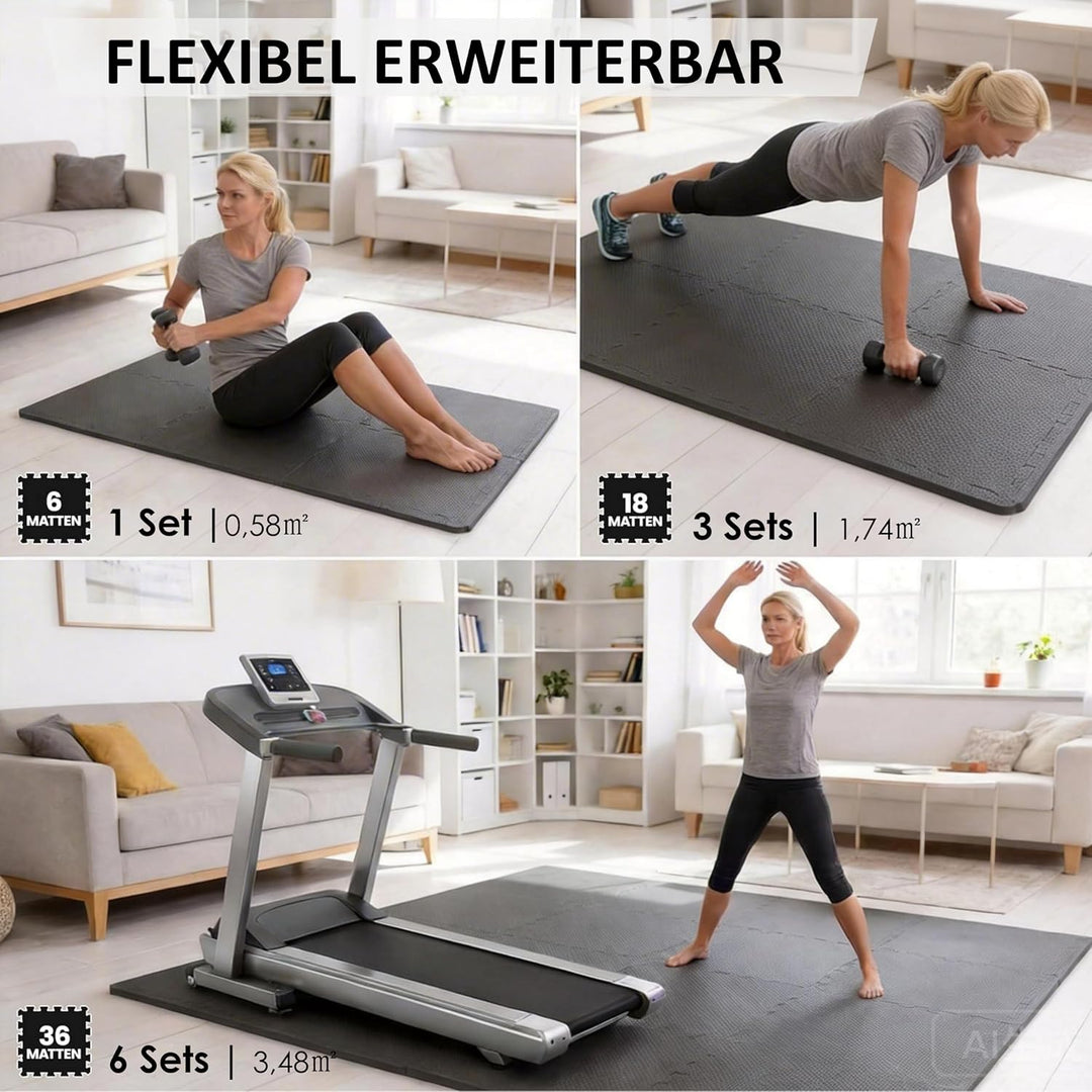 BodenMax Bodenschutzmatte Sportmatte Puzzlematte Fitnessmatte rutschfest Bodenschutz Pool Unterlegma