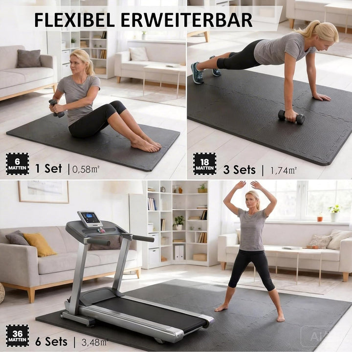 BodenMax Bodenschutzmatte Sportmatte Puzzlematte Fitnessmatte rutschfest Bodenschutz Pool Unterlegma