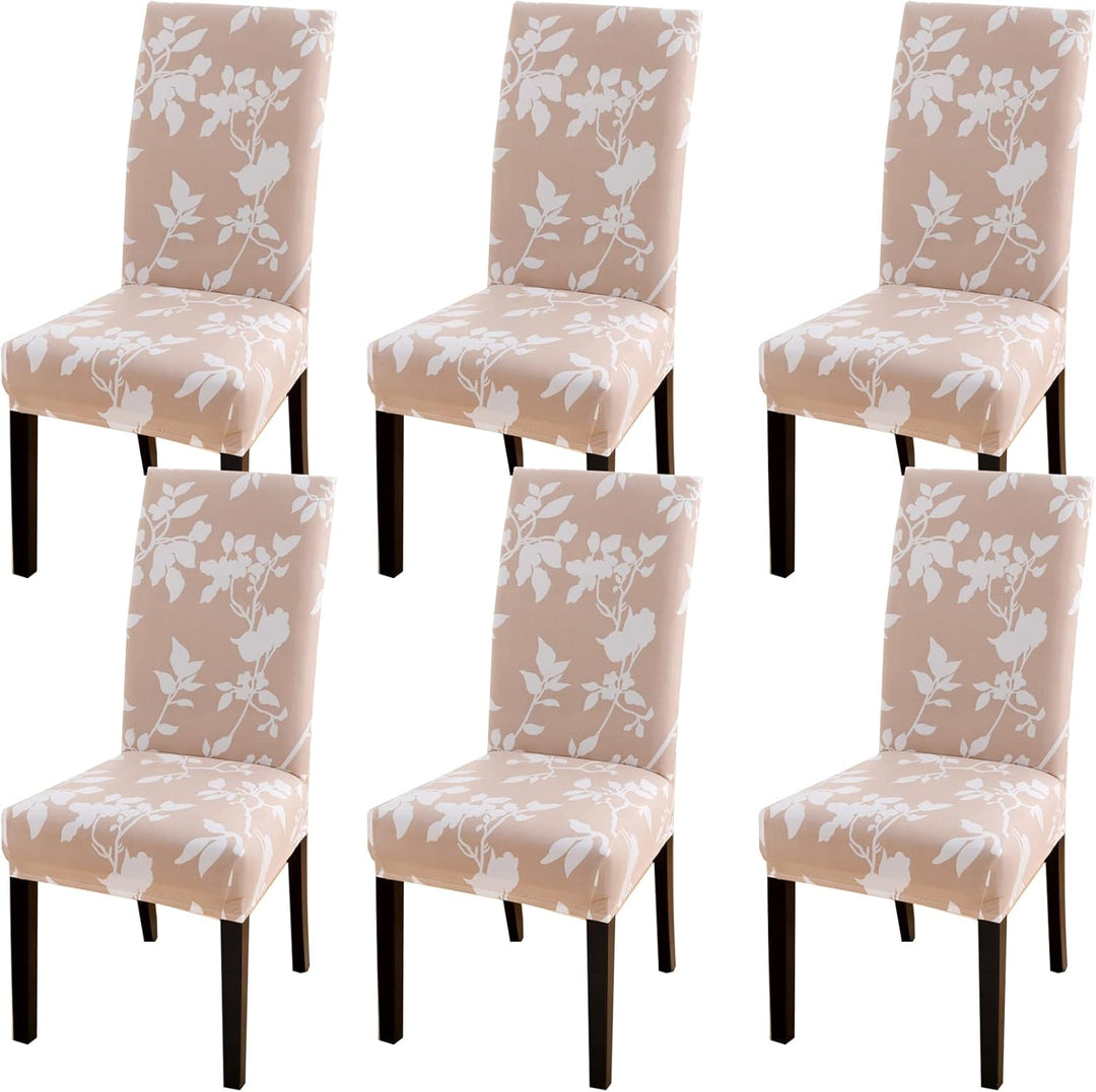 HZDHCLH Stuhlhussen 6er Set Stuhlbezüge Stretch abnehmbar, waschbar, Esszimmerstuhl-Schutzsitz für H
