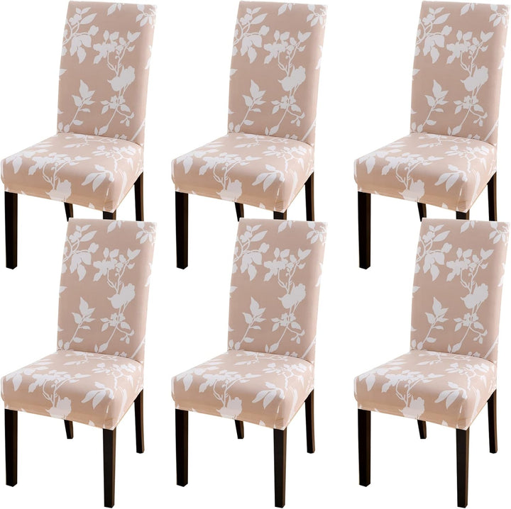 HZDHCLH Stuhlhussen 6er Set Stuhlbezüge Stretch abnehmbar, waschbar, Esszimmerstuhl-Schutzsitz für H