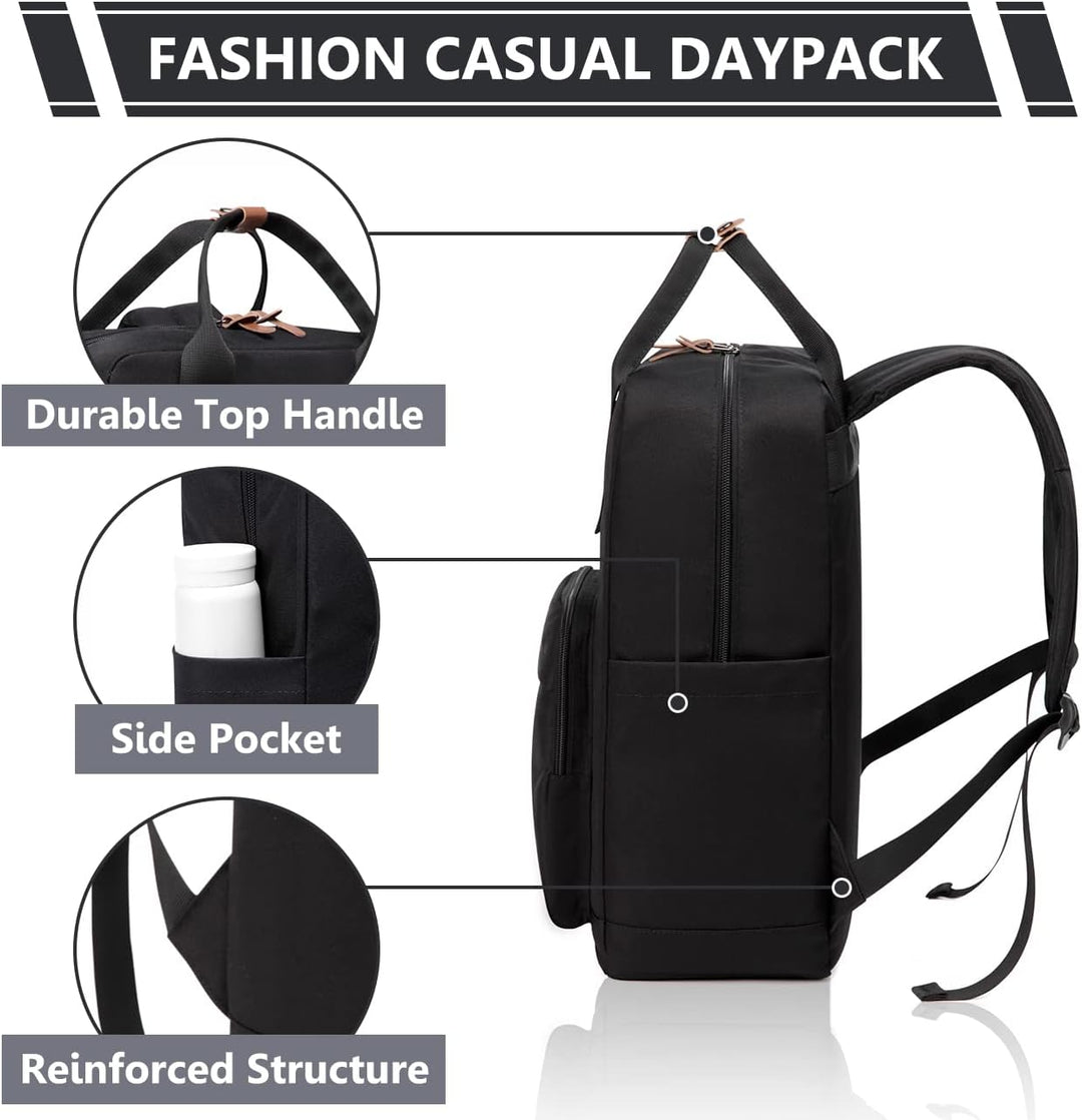 Kasgo Schulrucksack, Wasserabweisend Leichte 15,6 Zoll Laptop Rucksack Schultasche für Herren Damen