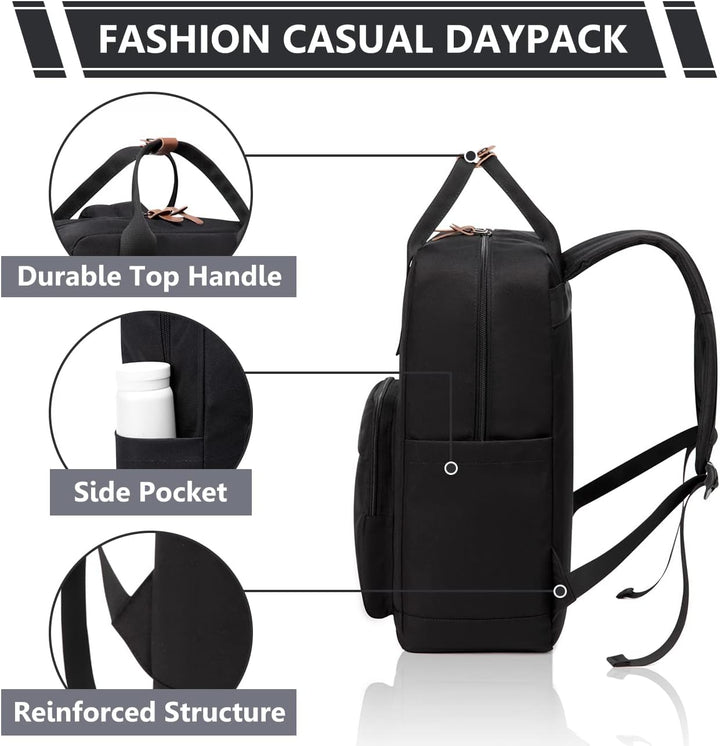 Kasgo Schulrucksack, Wasserabweisend Leichte 15,6 Zoll Laptop Rucksack Schultasche für Herren Damen