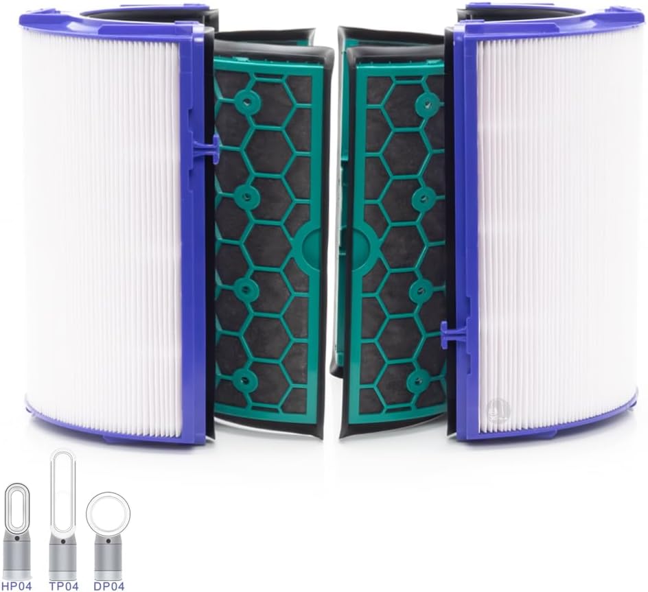 PRIMEBAG - Filter kompatibel mit Dyson Pure Cool TP04 DP04 Pure Hot+Cool HP04 Luftreiniger Heizlüfte