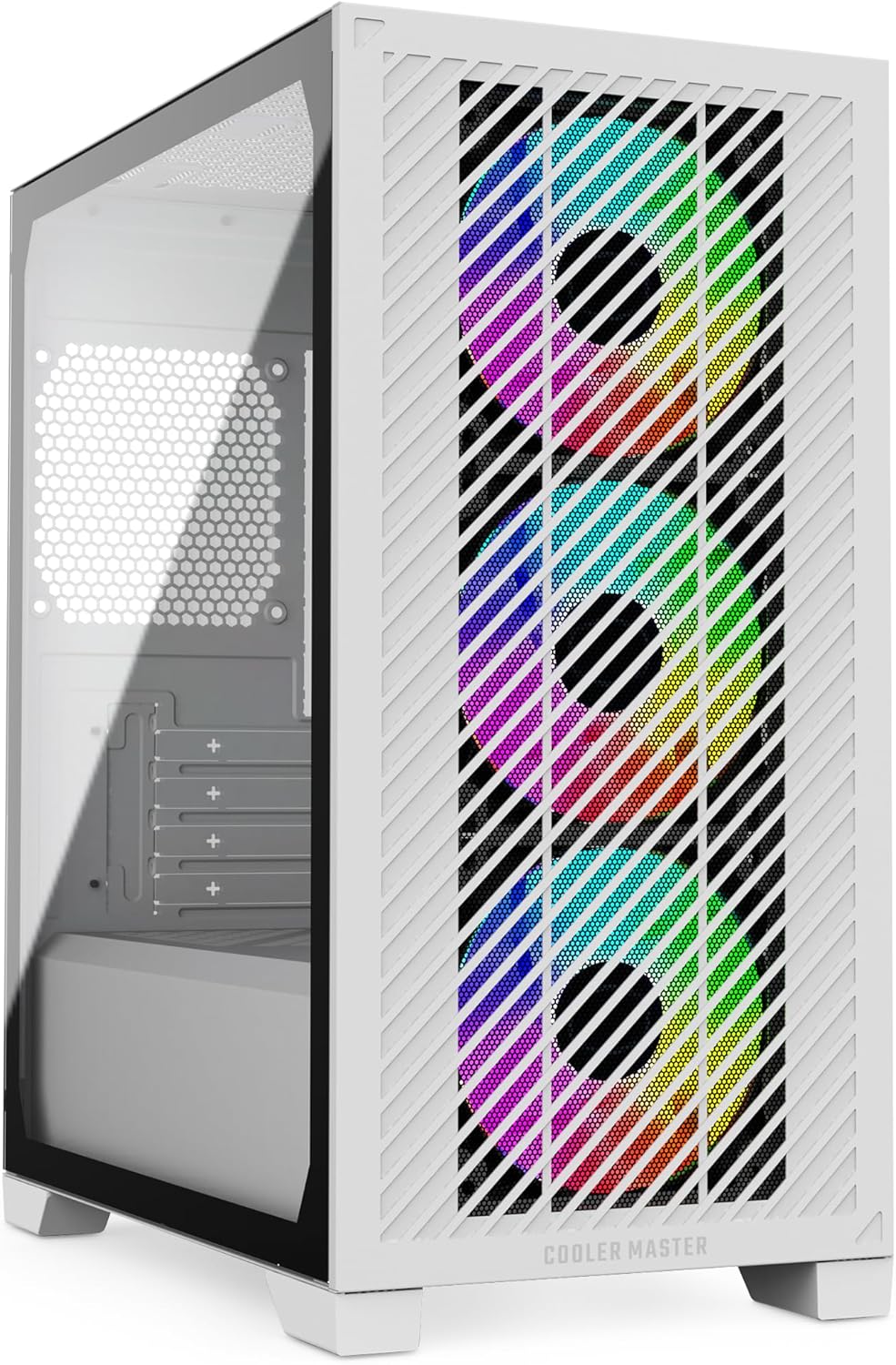 Cooler Master Elite 301 weiss – Mini-Tower (Micro-ATX, ITX), 3 x 120 mm ARGB-Ansauglüfter (1200 U/mi