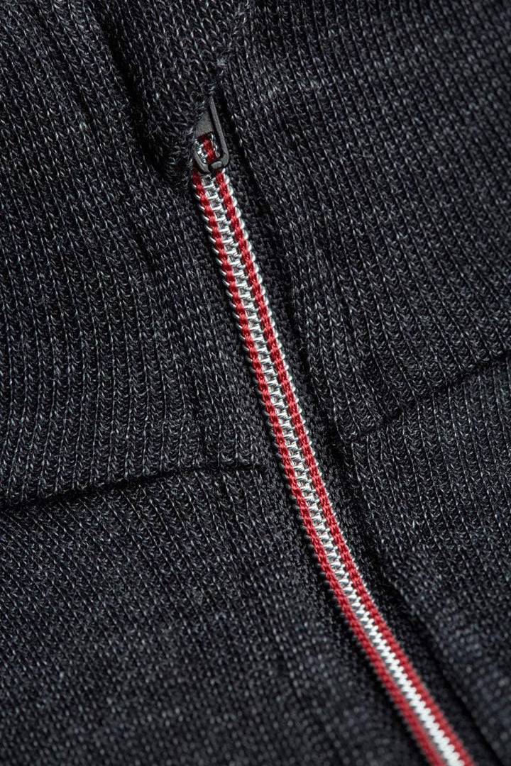 con-ta Thermo Kurzarm Shirt mit Zipper für Herren, wärmendes T-Shirt aus natürlicher Baumwolle, bequ