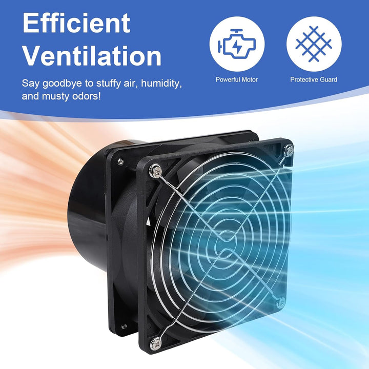 CPROSP Abluftventilator 100mm mit Geschwindigkeitsregler, Rohrventilator, Rauchabzug Ventilator mit