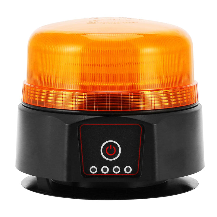 AGRISHOP 12V/24V LED Kabellos Blitzleuchte Mit Magnetfuss,36LED 2Modus Amber Blinkleuchte Orange Gel