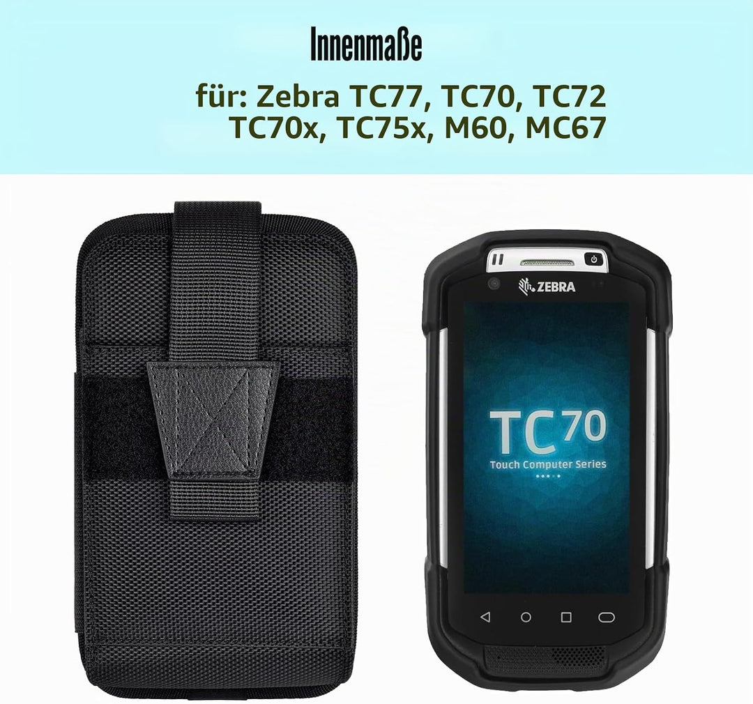 SOGCASE Barcode-Scanner-Holster für Zebra TC70x, TC70, TC72, TC75x, TC75, TC77, M60, MC67, Tragegürt