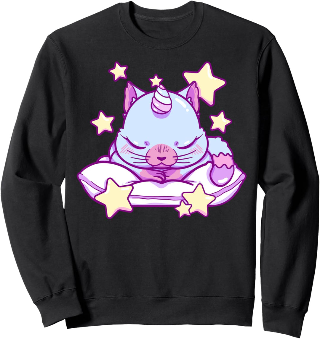 Caticorn Pillow Nap Stars Sweatshirt