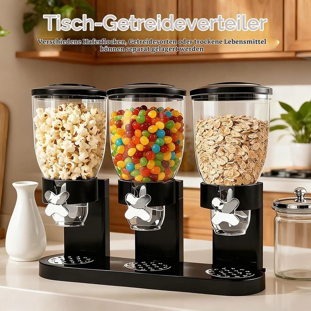 LUPATDY 3er Pack Müslispender 2L, Aufbewahrungsbox Küche Organizer mit Deckel, Cereal Dispenser für