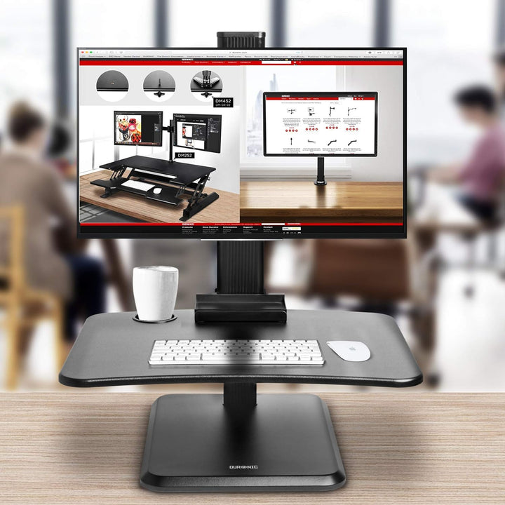 Duronic DM05D14 Schreibtischaufsatz mit Monitorhalterung | Computertisch 65 x 51 cm | Workstation hö