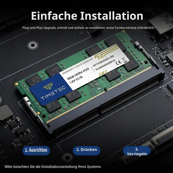 Timetec 16GB DDR4 2133MHz PC4-17000 Non-ECC Unbuffered 1.2V CL15 2Rx8 Dual Rank 260 Pin SODIMM Lapto