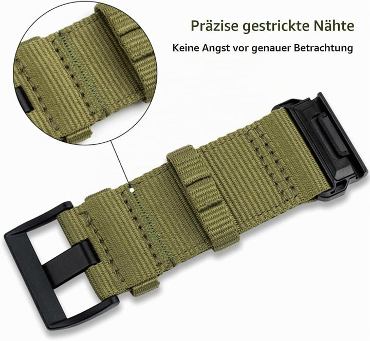 Verbessert QuickFit 26mm Nylon Armband für Garmin Fenix 7X / Fenix 6X / Fenix 5X / Enduro, Schleife