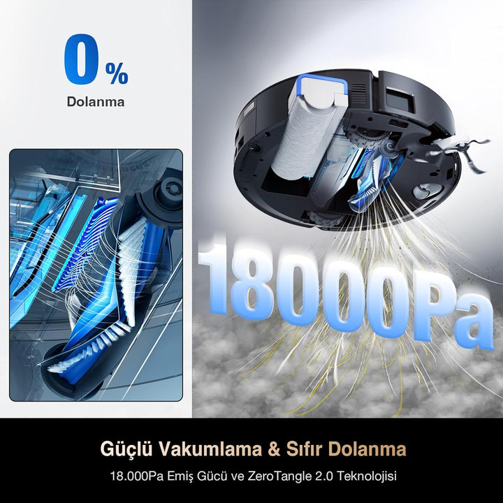 ECOVACS DEEBOT X8 PRO Omni Saugroboter mit Wischfunktion, OZMO Roller mit kontinuierliches Wischen &