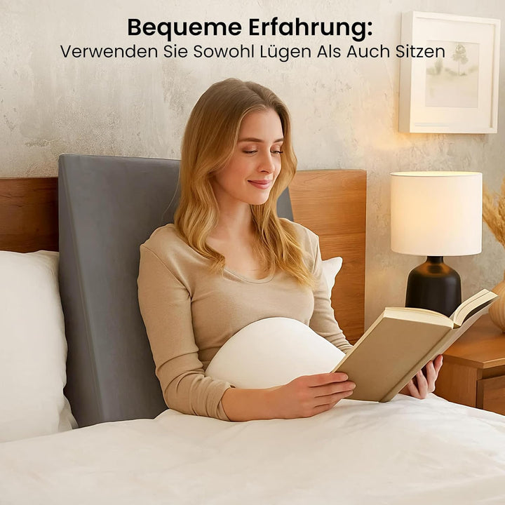 Premium Keilkissen für Bett & Sofa – 2-Zonen-Komfortsystem | Reflux- & Schlafhöherlagerungskissen |
