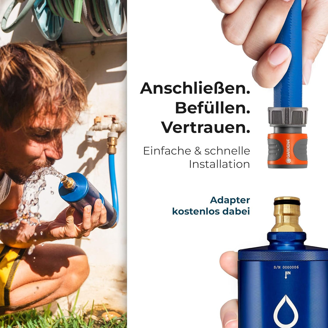 Alb Filter® MOBIL Nano Trinkwasserfilter | Bakterien, Keime und Anti-Legionellen-Filter | Boot, Camp