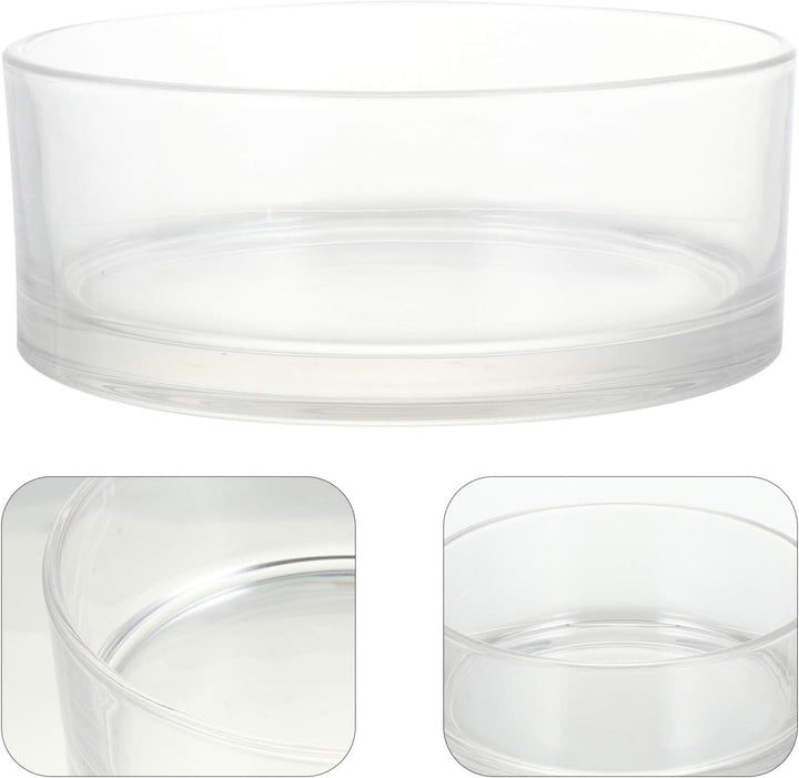 YARNOW Runder Blumentopf Aus Glas Dekorative Herzstückvase Terrarienpflanzvase Rustikal Hydroponisch
