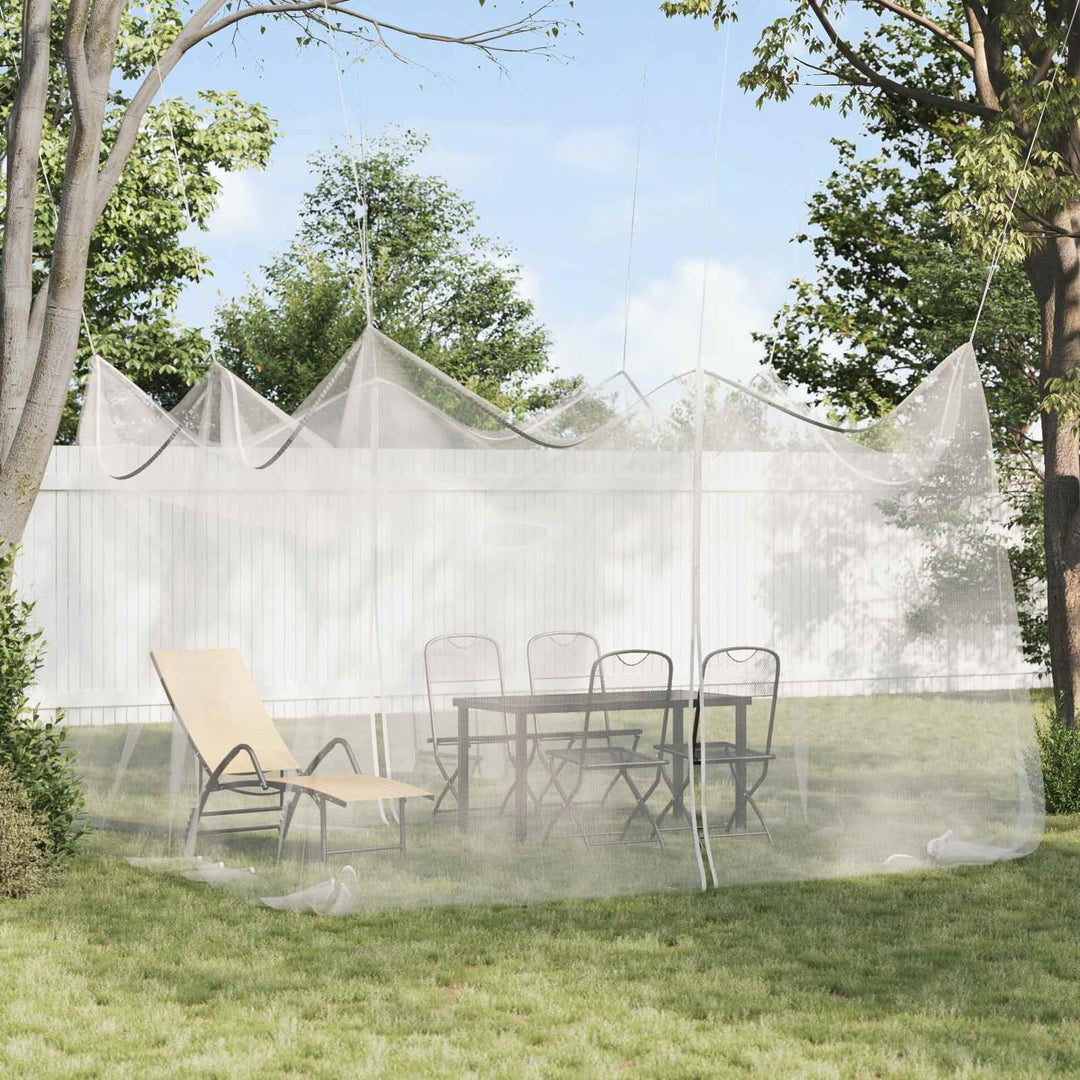 Gecheer Garten Mückennetz Weiss, 156 Mesh Polyester mit Reissverschluss und Seil, 4x4x2.5m for Terra