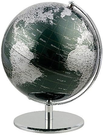 emform Tischglobus Darkchrome Planet, Aluminium & Kunststoff, 250 x 300 mm, Darkchrome