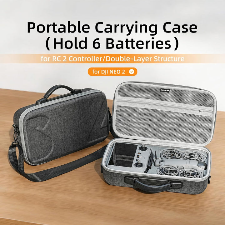 ZJRXM Tasche für DJI Neo 2 Zubehör und RC 2 Controller, Tragbar Schutztasche für DJI Neo 2 Drohne,RC