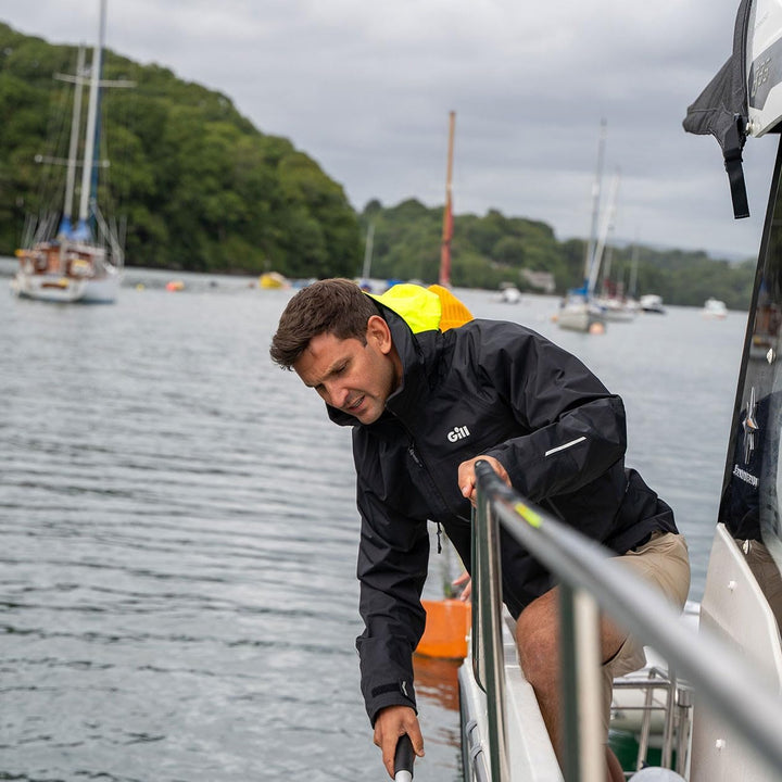 Gill 2023 Verso Inshore/Powerboat Jacket - Light Grey, Schwarz