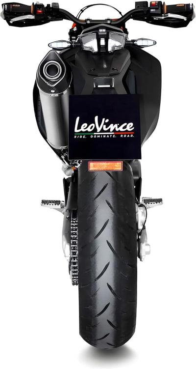 Auspuffanlage LeoVince Komplettanlage SBK LV ONE EVO, Edelstahl, Carbon Kappe, 1/1 für KTM 690 SMC R
