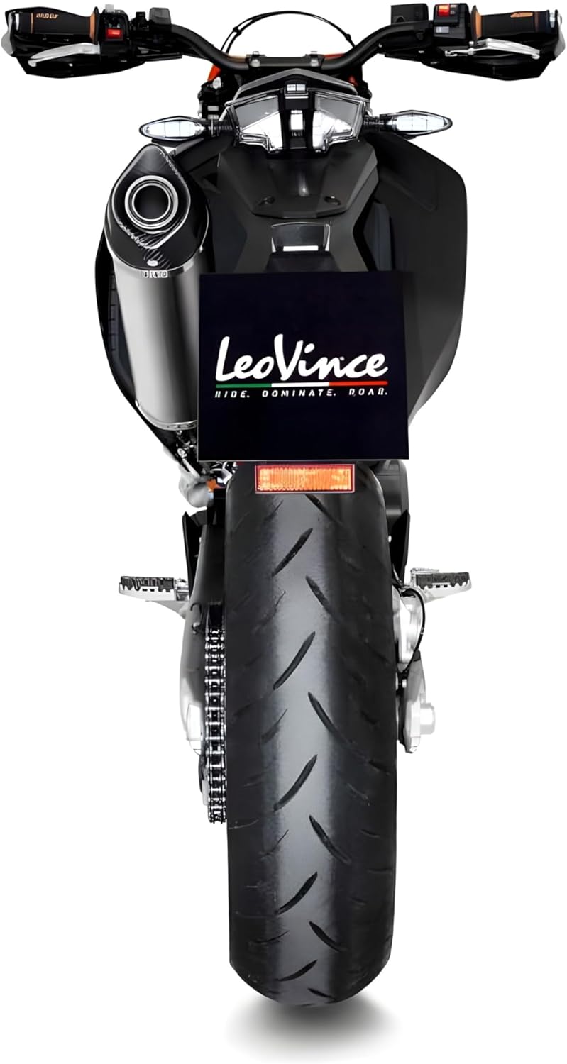 Auspuffanlage LeoVince Komplettanlage SBK LV ONE EVO, Edelstahl, Carbon Kappe, 1/1 für KTM 690 SMC R