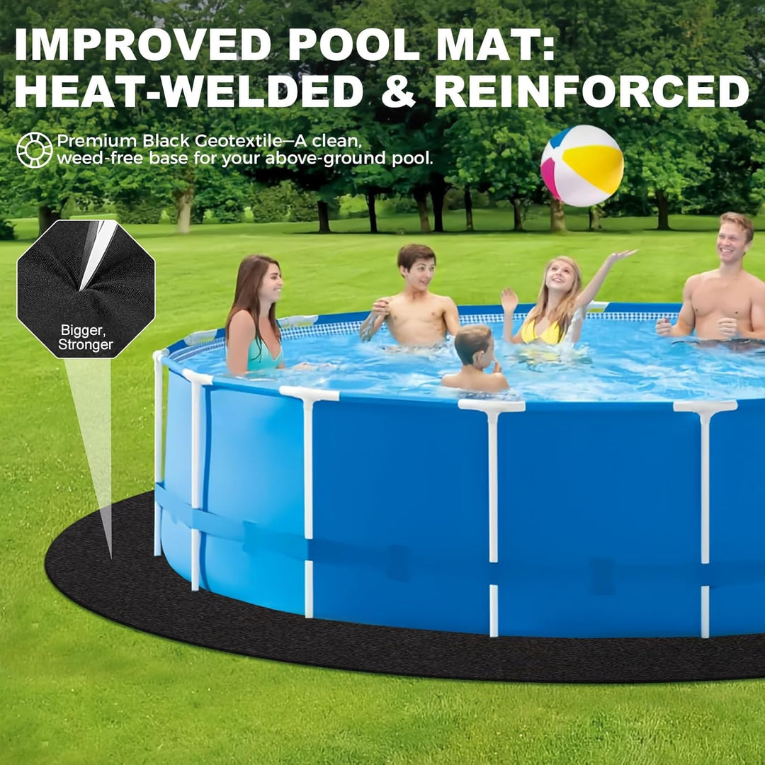 DriSubt 12 Fuss Runder Pool-Liner-Pad für oberirdische Pools, langlebig, um Durchbrüche zu verhinder
