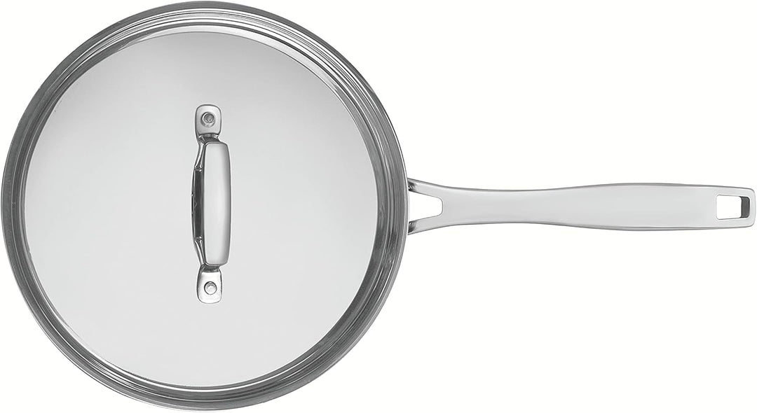 Tramontina GRANO Stielkasserolle, ø 16cm, 1,7 Liter, Edelstahl, mit Deckel, spülmaschinenfest, Induk