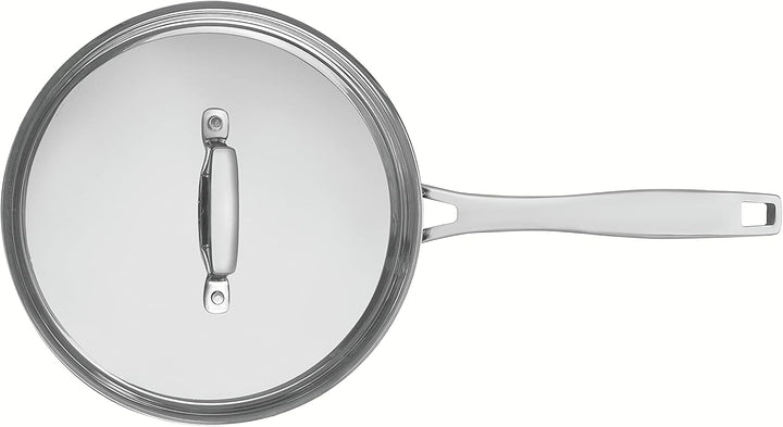 Tramontina GRANO Stielkasserolle, ø 16cm, 1,7 Liter, Edelstahl, mit Deckel, spülmaschinenfest, Induk