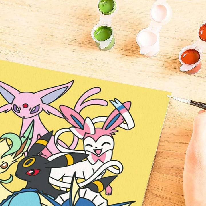 Ravensburger CreArt 25897 - Eevee Evolutions - Malen nach Zahlen Erwachsene, DIY Malset mit Pinsel u