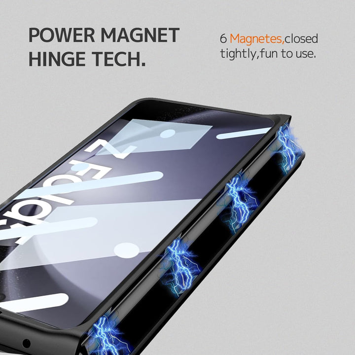 NINKI für Samsung Galaxy Z Fold 6 Handyhülle mit Slim S Pen Scharnier Schutz, Magnetische schützende