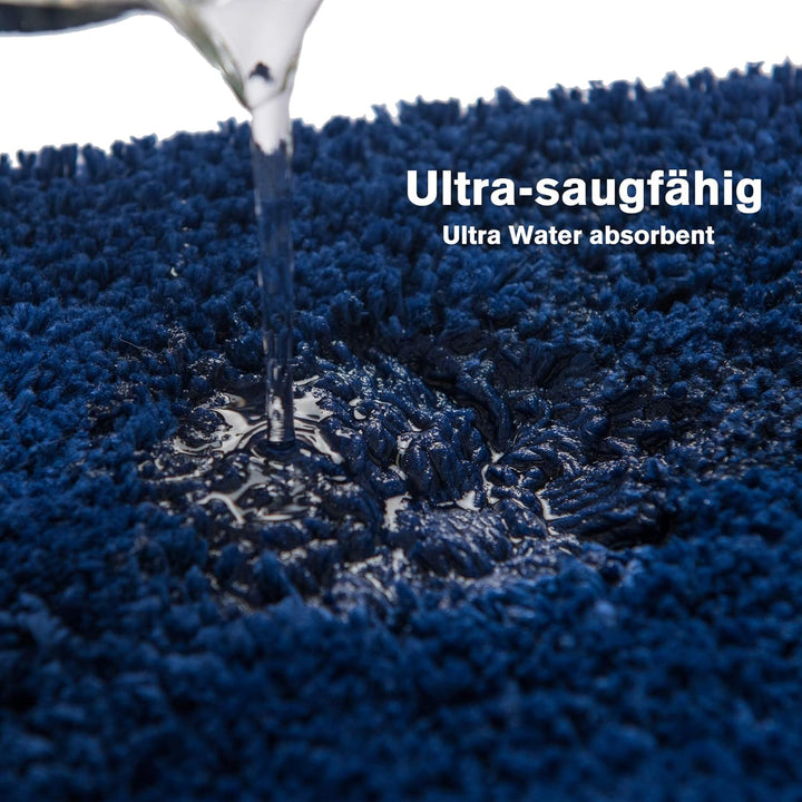 SFLXO Badematte 80cm x 50cm rutschfest-Badvorleger Maschinenwaschbar Anti-Rutsch Badteppich Weich Wa