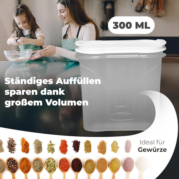 Novaliv Salzstreuer 6er SET Salz Vorratsdose zum Streuen 300 ml Masse (LxBxH): 11 x 5 x 11 cm Dosen