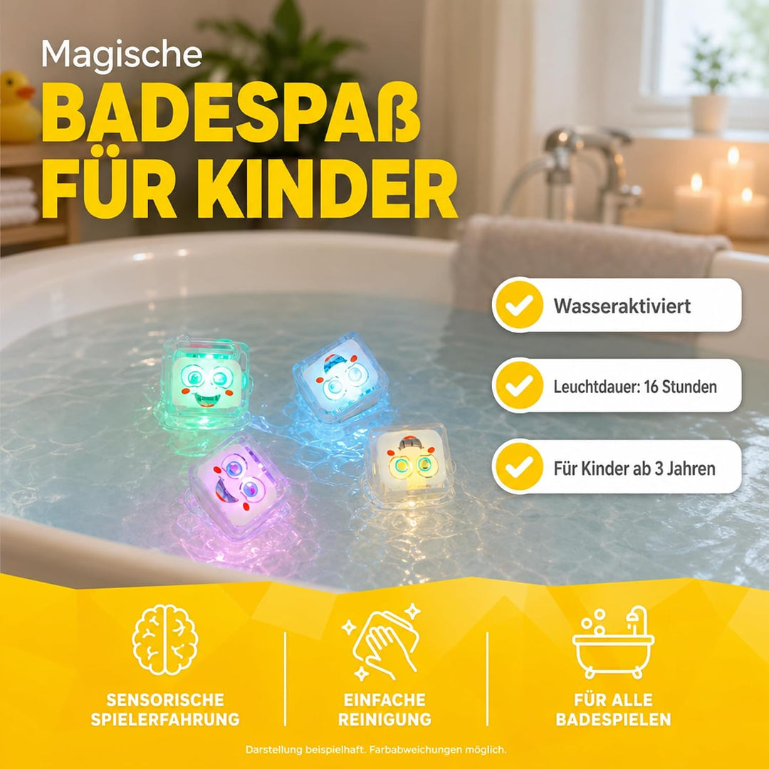 Glo Pals 4 leuchtende Würfel für EIN einzigartiges sensorisches Erlebnis und Magische Lichtshow für
