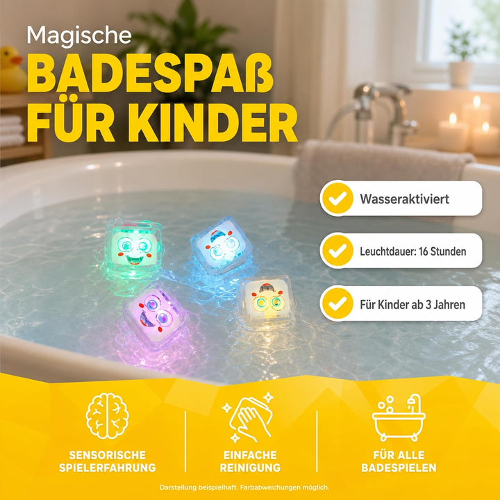 Glo Pals 4 leuchtende Würfel für EIN einzigartiges sensorisches Erlebnis und Magische Lichtshow für