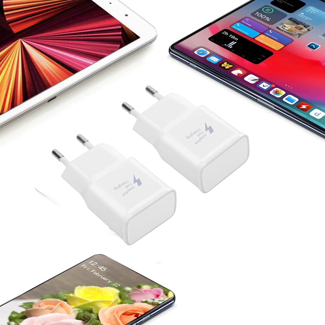 4er Pack USB Ladegerät, Universal Netzteil Netzstecker, Ersatz-Original Schnellladegerät für Samsung