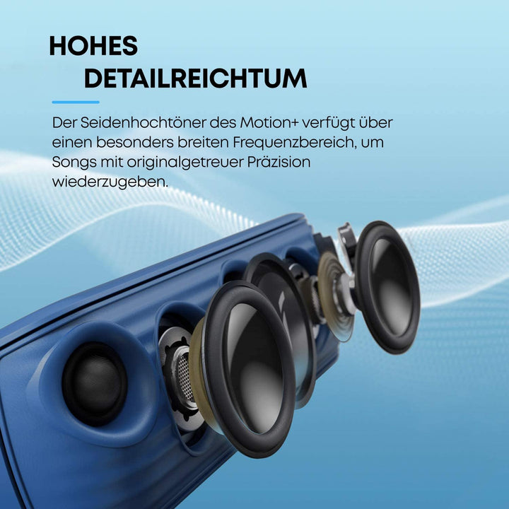 soundcore Motion+ Bluetooth HiFi Lautsprecher mit Hi-Res 30W Audio, Intensiver Bass, Kabelloser, mit