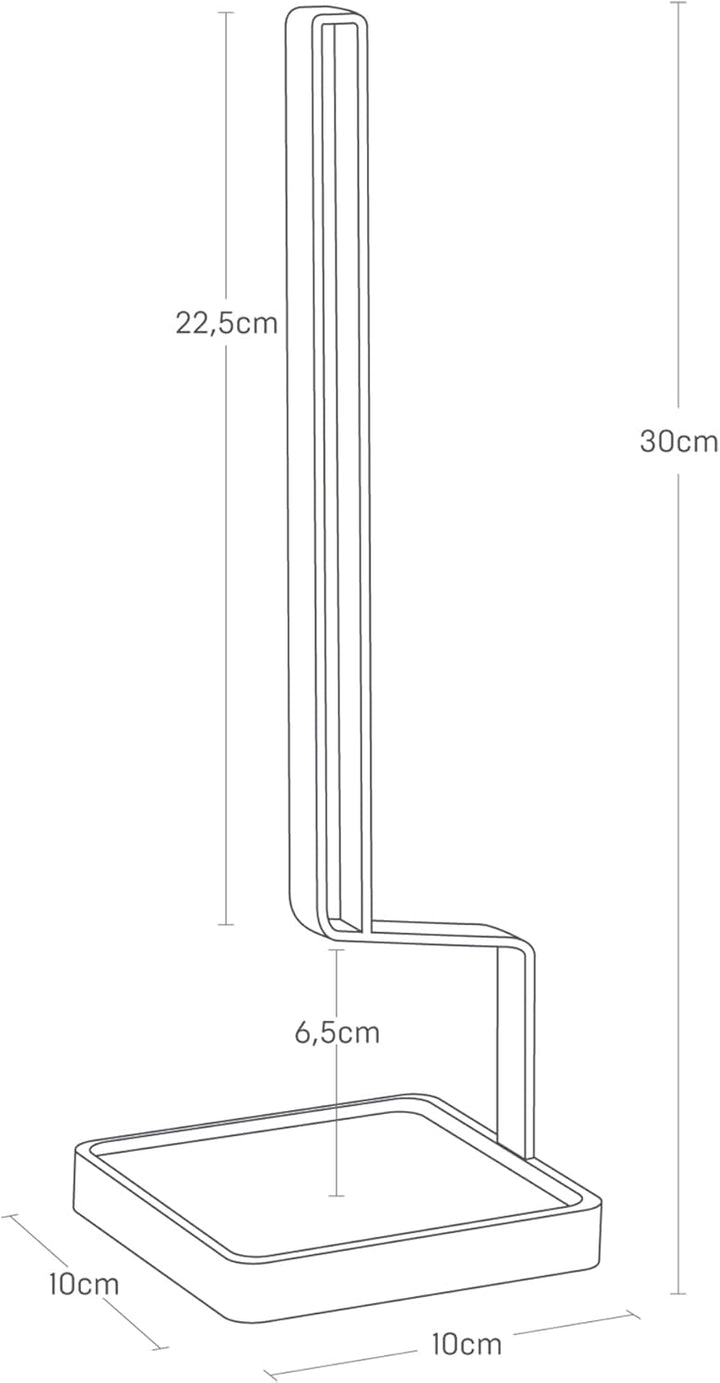 Yamazaki 4313 Tower Trinkflaschen-Abtropfständer, schwarz, Stahl/Polypropylen, Minimalistisches Desi