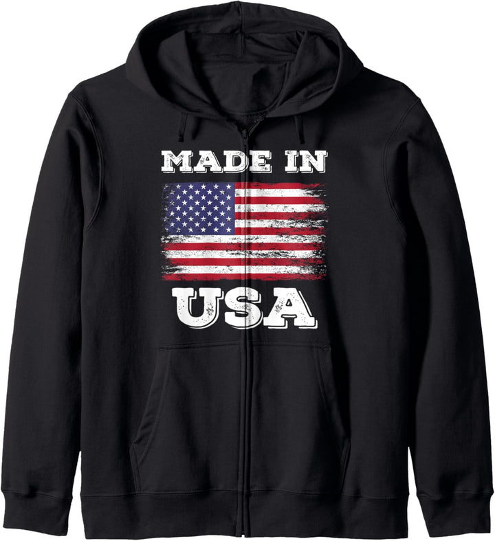 Enjoy Made In USA With USA Flag Novelty Graphic Cool Designs Kapuzenjacke