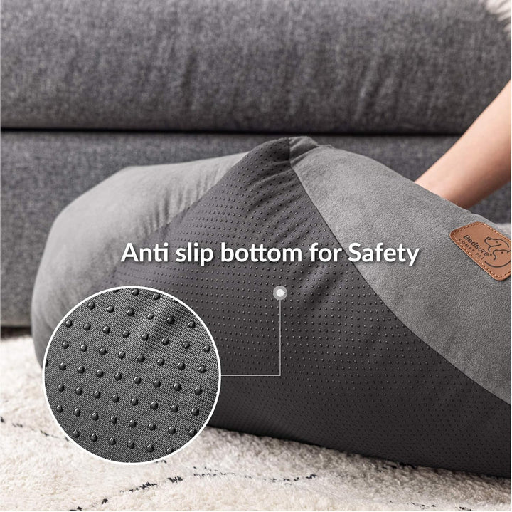 BEDSURE Katzenbett grosse Katzen waschbar - 51x48x15cm Katzen Bettchen Indoor für Katzen, quadratisc