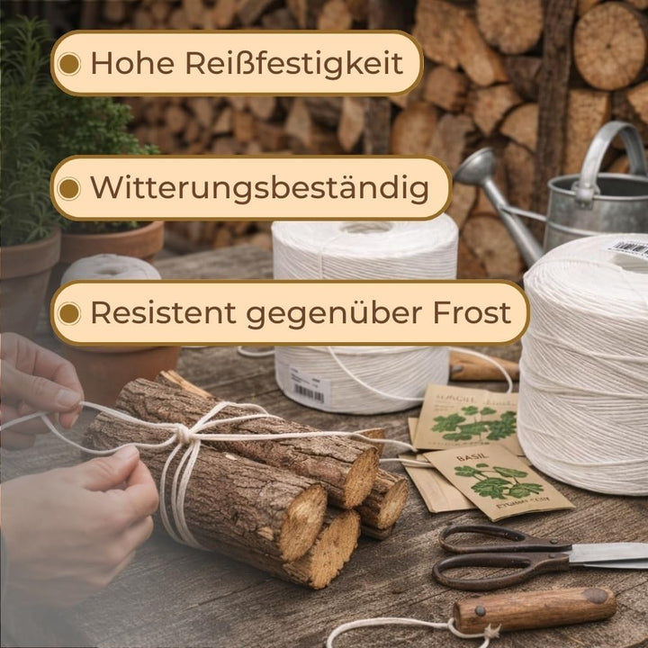GarPet Bindegarn 1000m Gartenschnur Pflanzschnur Bindeschnur Schnur Garn Pressengarn Paketschnur PP