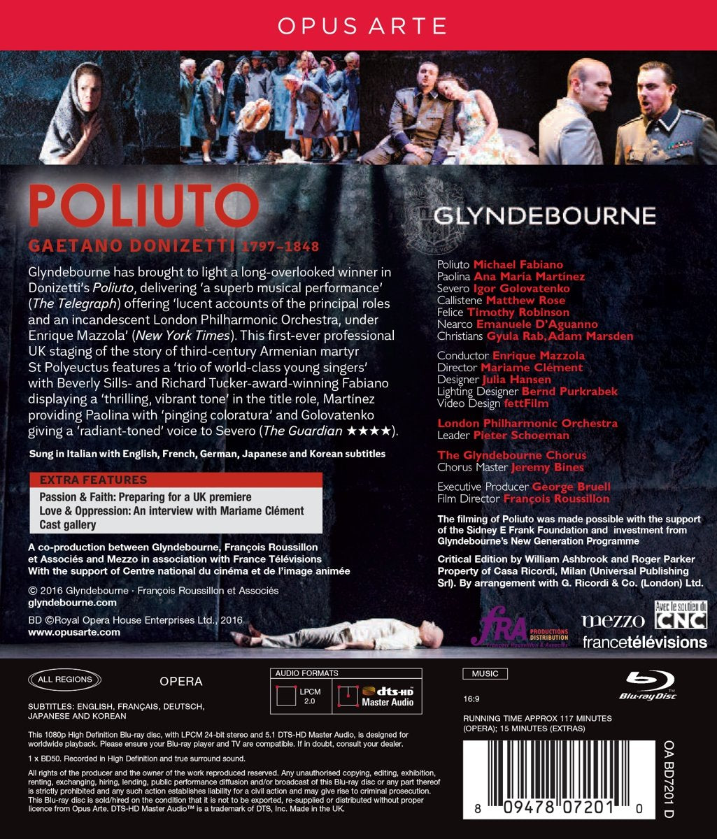 Donizetti: Poliuto (Glyndebourne, 2015), Blu-ray