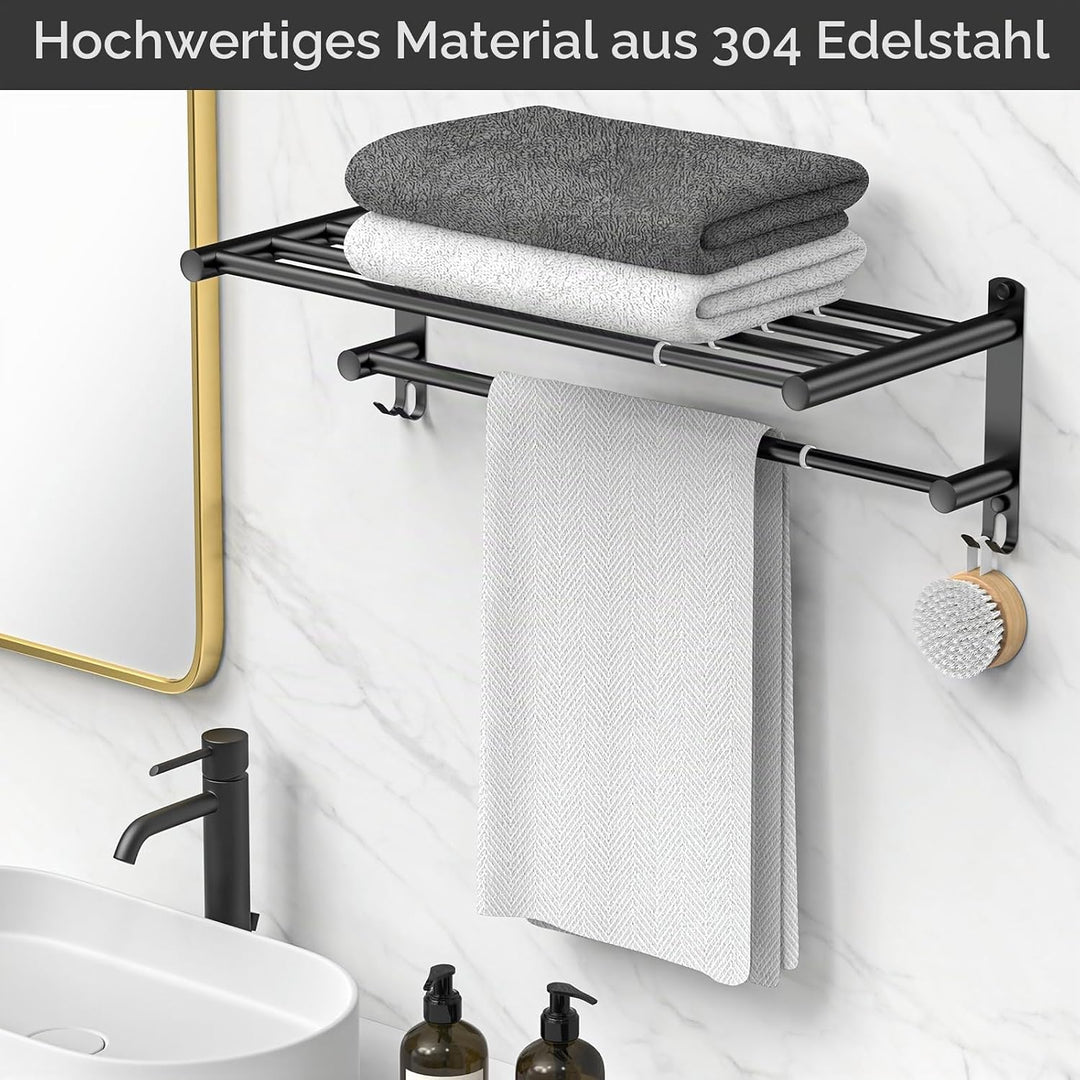 schwarz Dehnbare 17-30 Zoll Handtuchstange für Badezimmer Küche Handtuchhalter Geschirrtücher Aufhän