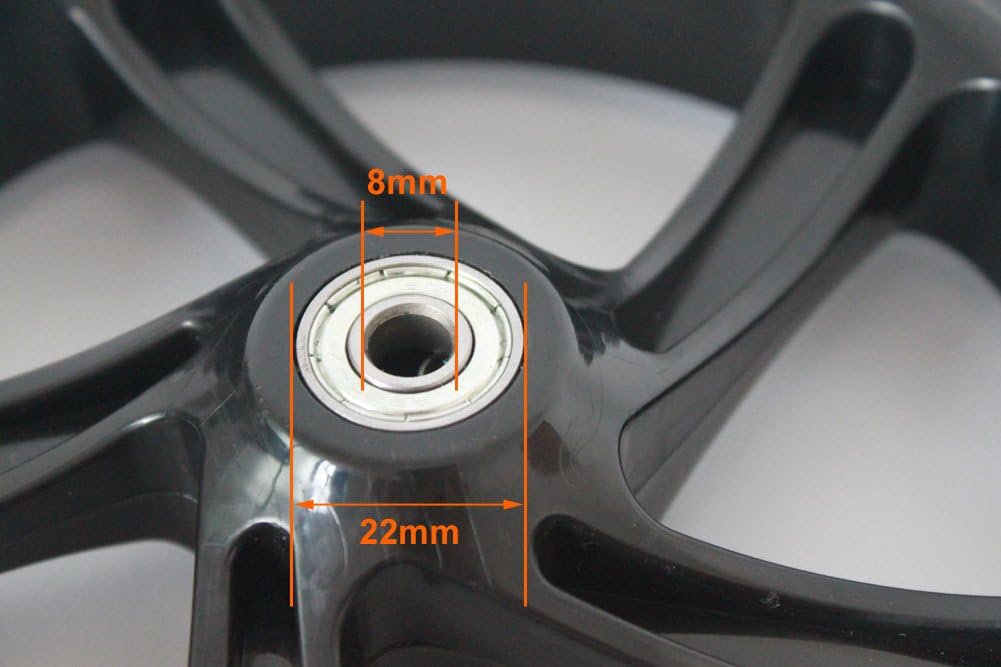 8 Zoll-Roller PU-Rad mit Lager-Kinderkickscooter-Rad-Erwachsen-Roller-Ersatz-Ersatzrad-Einkaufswagen