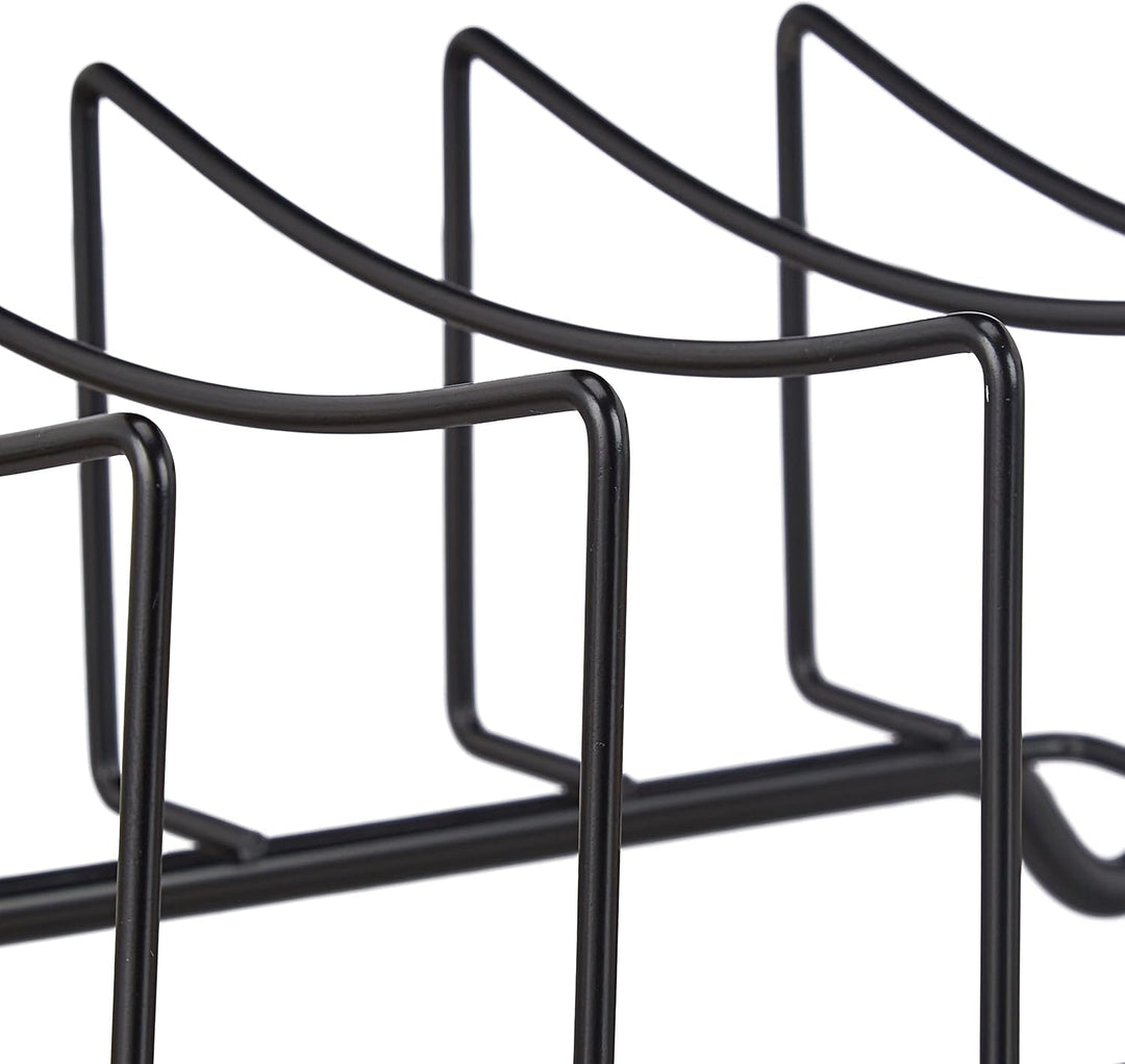 Relaxdays Rippchenhalter, Bratenkorb für den Grill, Carbonstahl, beidseitig, Grillfleischhalter für