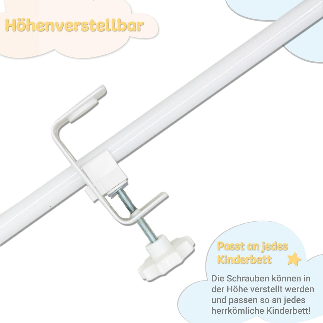 Babykajo Betthimmel Stange - Montierbare Himmelstange für Babybetten. Gestell aus Metall für Babybet